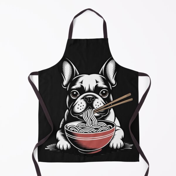 Item preview, Adorable Canine Slurping Ramen Bowl Art designed and sold by Tsugraf Designs.