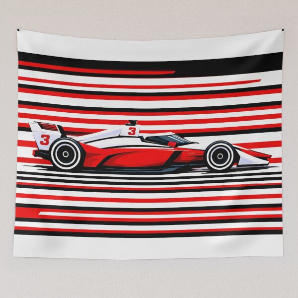 Item preview, Scott McLaughlin No. 3 Red & White IndyCar Side Profile designed and sold by PitWallArt.