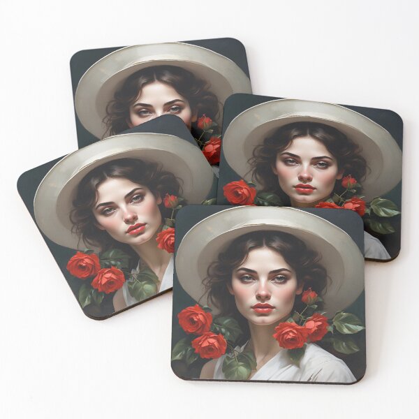 Item preview, Lámina decorativa de pared con imagen de mujer con flores designed and sold by MK26Designs.