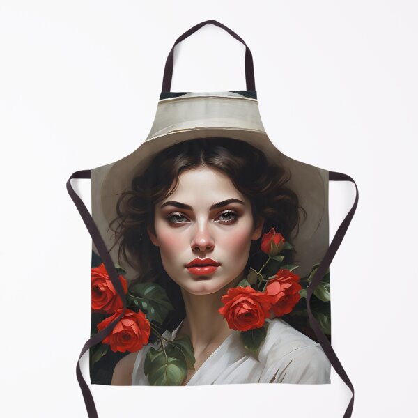Item preview, Woman with flowers wall art print designed and sold by MK26Designs.