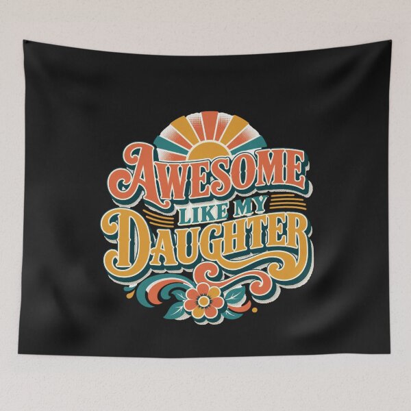 Item preview, Dad Awesome As Daughter Groovy 70s Style Parent designed and sold by Tsugraf Designs.