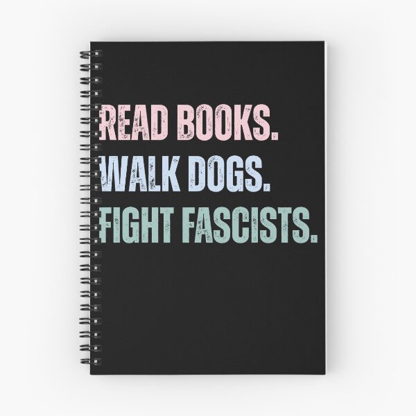 Item preview, Read Books Walk Dogs Fight Fascists Anti-Fascist Activist Dog Lover Reader designed and sold by HumansStuck12.