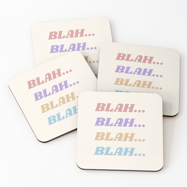 Item preview, Cool Pastel Typography BLAH BLAH BLAH BLAH designed and sold by Kodexstore.