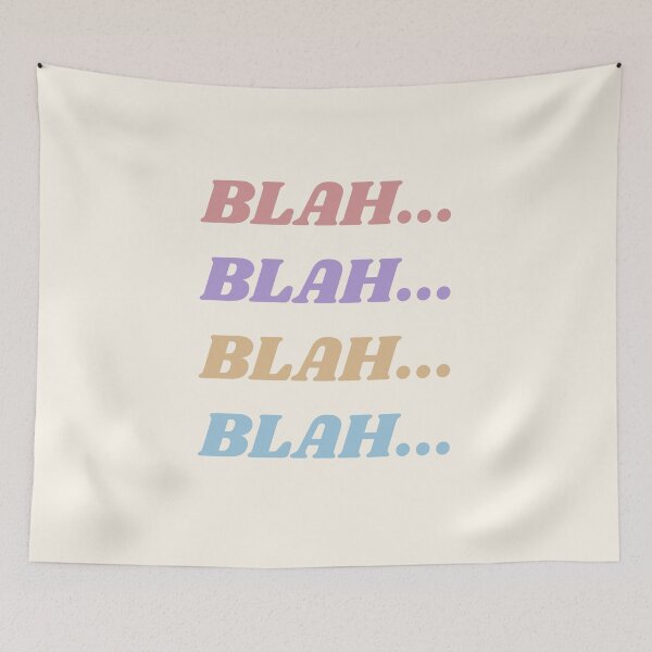 Item preview, Cool Pastel Typography BLAH BLAH BLAH BLAH designed and sold by Kodexstore.