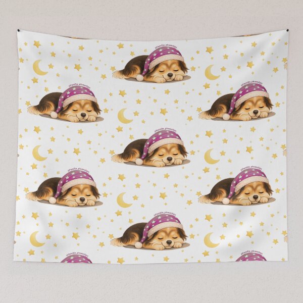 Item preview, Miley is asleep (with floor, with stars) designed and sold by plueschpo.