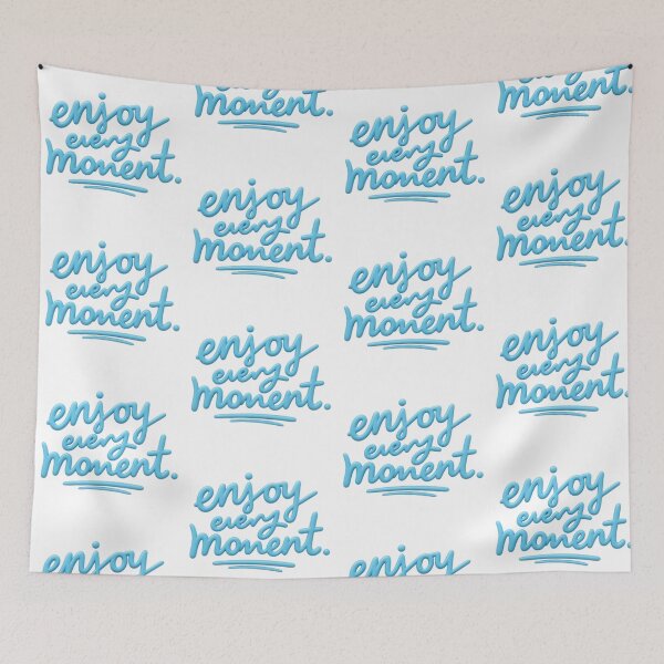 Item preview, Enjoy Every Moment Inspirational Quote | Positive Mindset Typography Design designed and sold by PixelVibe Art.