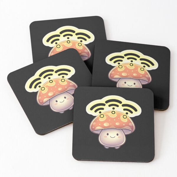 Item preview, Wi-Fi Mushroom Design - Minimalist Tech Art designed and sold by STATIC SOUL.