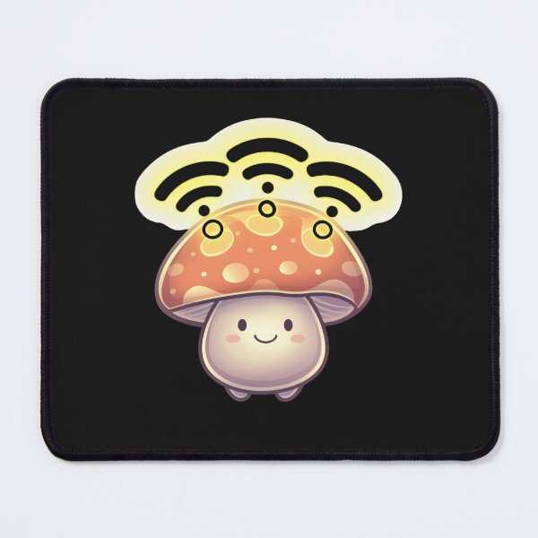 Item preview, Wi-Fi Mushroom Design - Minimalist Tech Art designed and sold by STATIC SOUL.