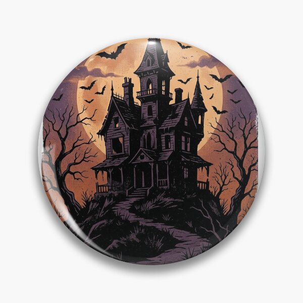 Item preview, Haunted House Full Moon Bats Vintage Spooky Halloween Gothic Horror Design designed and sold by ASfindsStore.