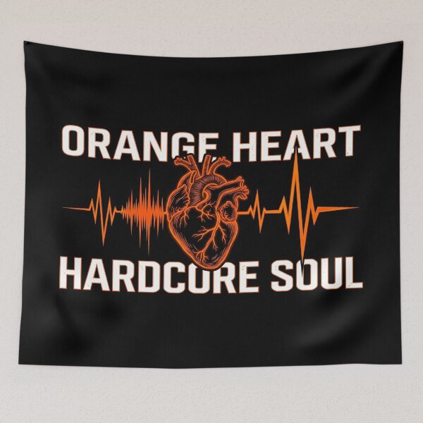 Item preview, Orange Heart Hardcore Soul Hardstyle Rave Outfit designed and sold by SPAZE-Typo.