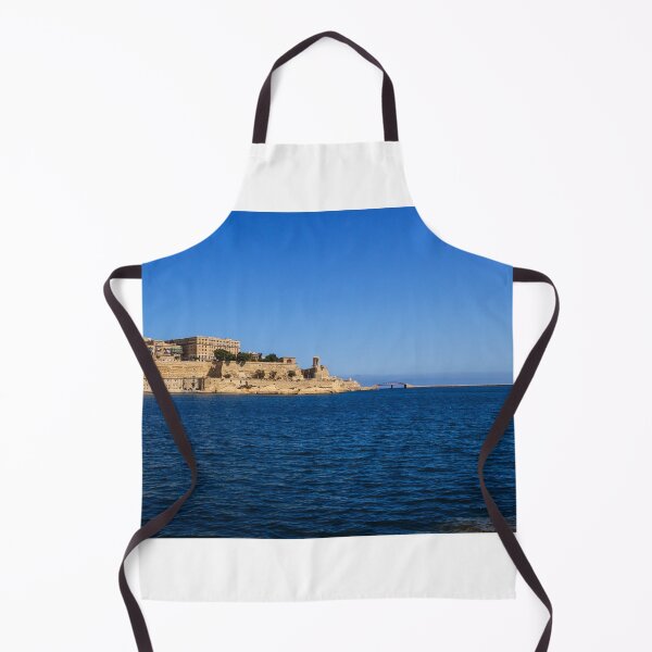Item preview, Sunny Coastal City Harbor With Historic Fortifications Over Deep Blue Sea And Clear Sky designed and sold by Nmallia.