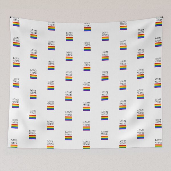 Item preview, LOVE WINS rainbow flag designed and sold by Inspirationmotivation.