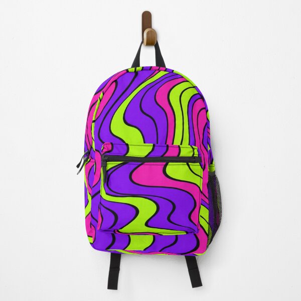 Item preview, Neon Psychedelic Wave Pattern-Lime Pink Purple Trippy Design designed and sold by DjFreeq.