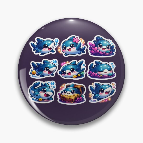Item preview, Premium Kawaii Shark Sticker Sheet designed and sold by KrishAuraa.
