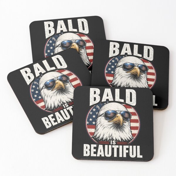 Item preview, Bald is Beautiful 4th of July USA Patriotic Funny Bald Eagle designed and sold by OlakunleOloroz.