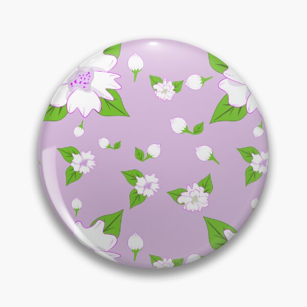 Item preview, White Jasmine Floral Seamless Pattern on Soft Lavender Background designed and sold by Ei-Ei.