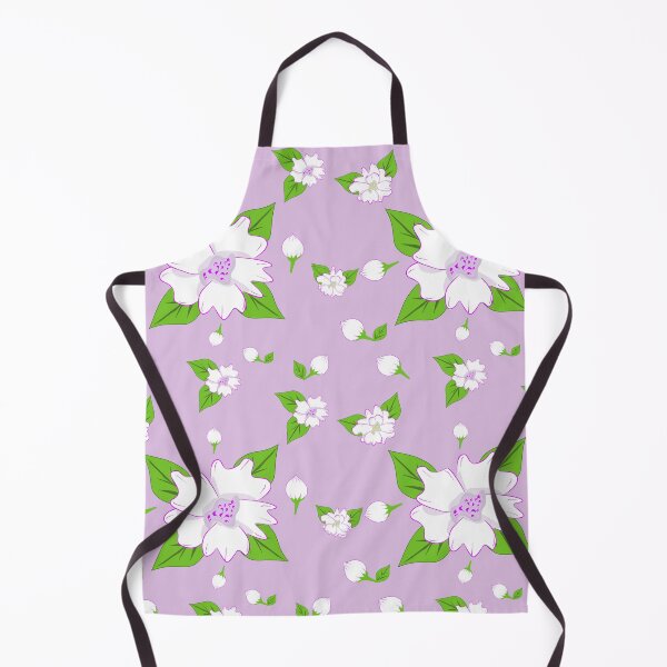 Item preview, White Jasmine Floral Seamless Pattern on Soft Lavender Background designed and sold by Ei-Ei.