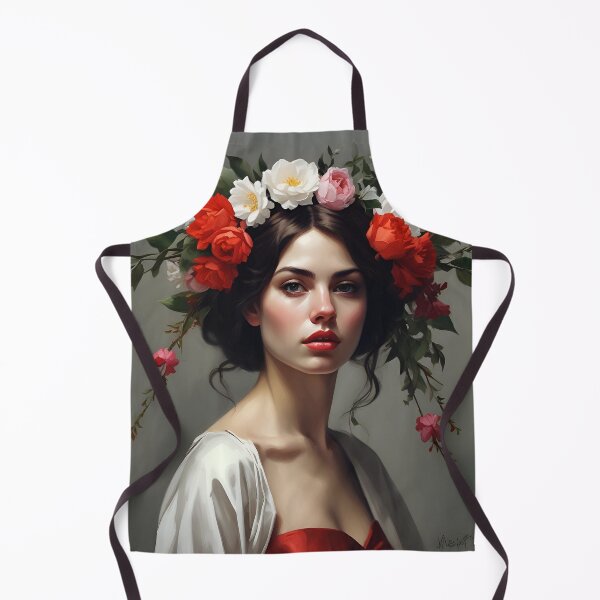 Item preview, Woman with flowers wall art print designed and sold by MK26Designs.