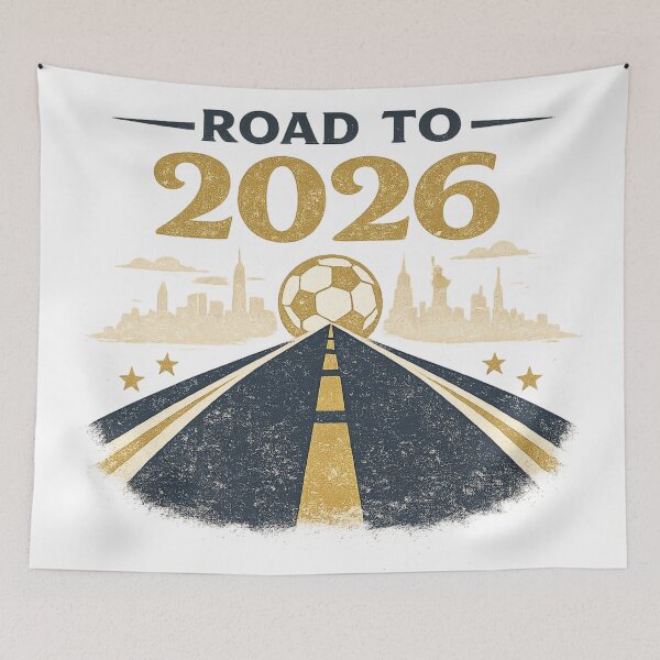 Item preview, Road to 2026 Soccer Football City Skyline Art – Tournament Journey Design | Soccer Fan Gift designed and sold by irfanshikh.
