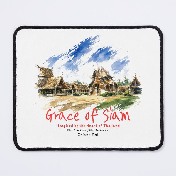 Item preview, Wat Ton Kwen Chiang Mai Lanna Temple Watercolor Art designed and sold by Beeform.