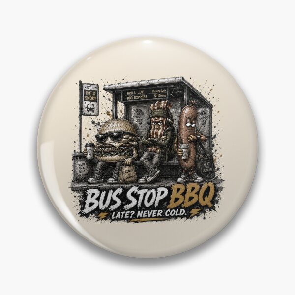Item preview, Bus Stop BBQ – Funny Late but Never Cold Grill Crew designed and sold by BlackSector77.