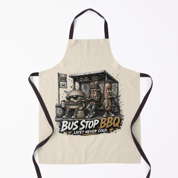 Item preview, Bus Stop BBQ – Funny Late but Never Cold Grill Crew designed and sold by BlackSector77.