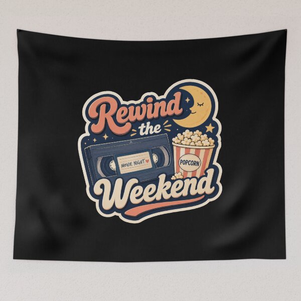 Item preview, Rewind The Weekend Movie Night VHS  designed and sold by Sketchlegacy.