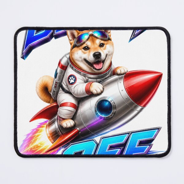 Item preview, Blast Off Shiba Inu Space Dog Sticker designed and sold by PawFusionArt.
