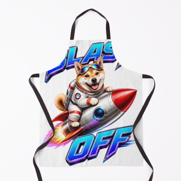 Item preview, Blast Off Shiba Inu Space Dog Sticker designed and sold by PawFusionArt.