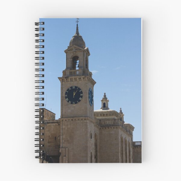 Item preview, Historic Stone Clock Tower And Bell Tower On A Clear Blue Sky Over A Classical Church Building designed and sold by Nmallia.