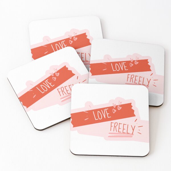 Item preview, Love Freely Inspirational Quote | Cute Romantic Typography Sticker Design designed and sold by PixelVibe Art.