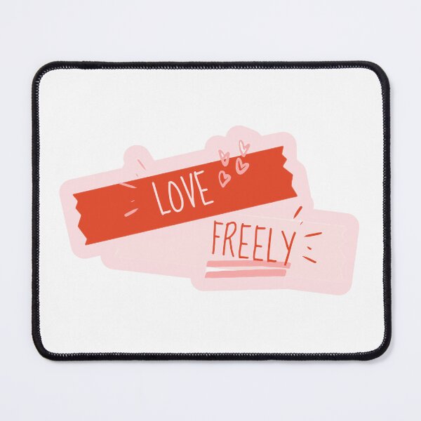 Item preview, Love Freely Inspirational Quote | Cute Romantic Typography Sticker Design designed and sold by PixelVibe Art.
