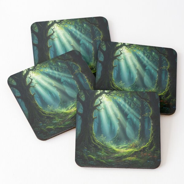 Item preview, Sunlit Enchanted Forest: Mystical Mossy Woods and Sunbeams designed and sold by MoonwoodStudio.