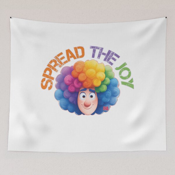 Item preview, Spread The Joy Rainbow Clown Colorful Retro Textured Streetwear Graphic designed and sold by DesignArtist.ia.