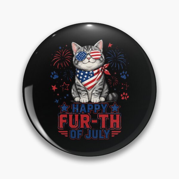 Item preview, Funny Cat 4th of July Happy Fourth of July designed and sold by OlakunleOloroz.