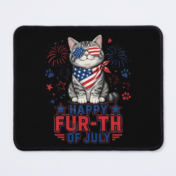 Item preview, Funny Cat 4th of July Happy Fourth of July designed and sold by OlakunleOloroz.