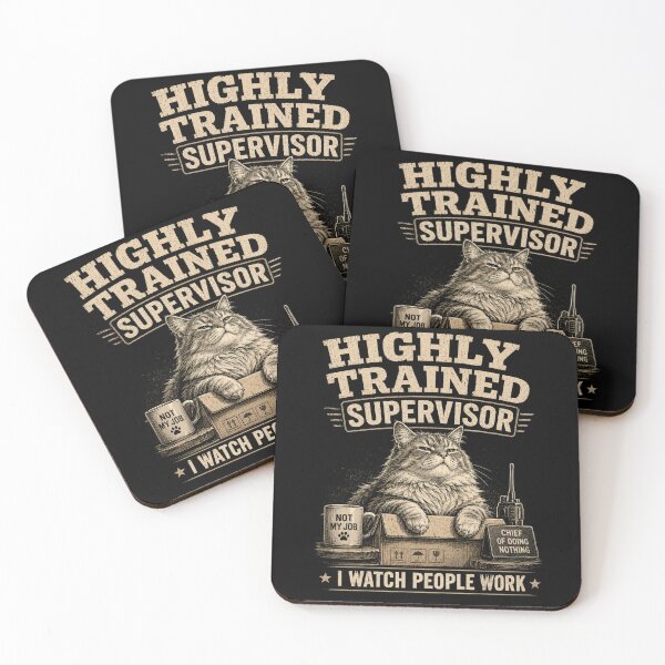 Item preview, Highly Trained Supervisor Cat - Funny Work Humor designed and sold by Kittylover1512.