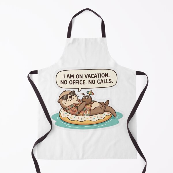 Item preview, Out of Office Otter - Funny Vacation Sticker ! I Am On Vacation Otter - Cute No Work Hawaiian Shirt Graphic ! Vacation Mode Otter - No Office No Calls designed and sold by Ulikedigital14.