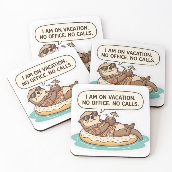 Item preview, Out of Office Otter - Funny Vacation Sticker ! I Am On Vacation Otter - Cute No Work Hawaiian Shirt Graphic ! Vacation Mode Otter - No Office No Calls designed and sold by Ulikedigital14.