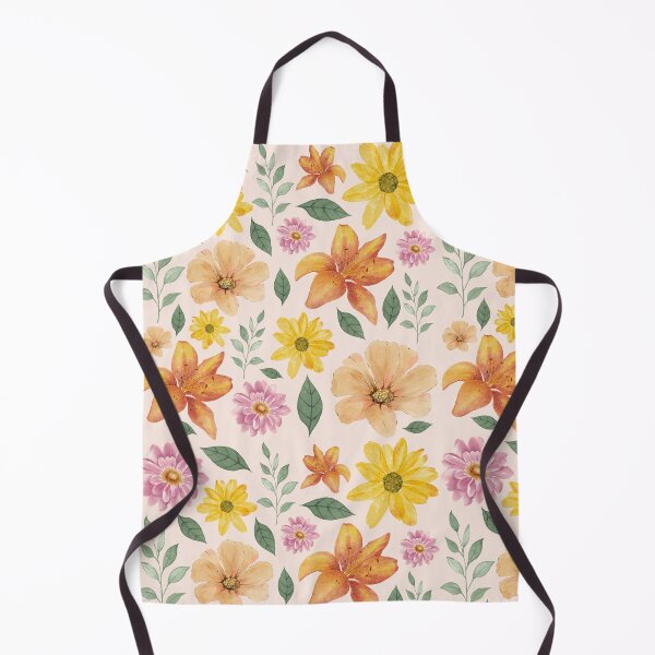 Item preview, Watercolor Summer Flower Pattern | Orange Yellow Pink Lush Seamless Botanical designed and sold by Dino-Lune.