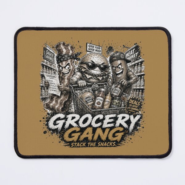 Item preview, Grocery Gang - Stack the Snacks BBQ Shopping Crew designed and sold by BlackSector77.