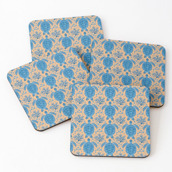 Item preview, Sea Turtle and Coral Pattern designed and sold by Maximuse Store.