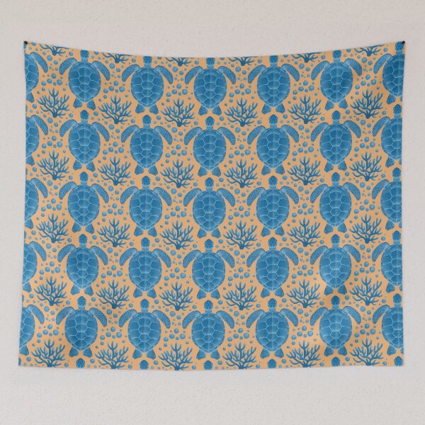 Item preview, Sea Turtle and Coral Pattern designed and sold by Maximuse Store.