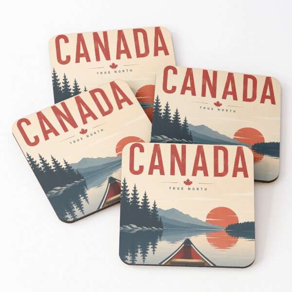Item preview, Canada True North Canoing Travel Poster designed and sold by greatlakesimage.