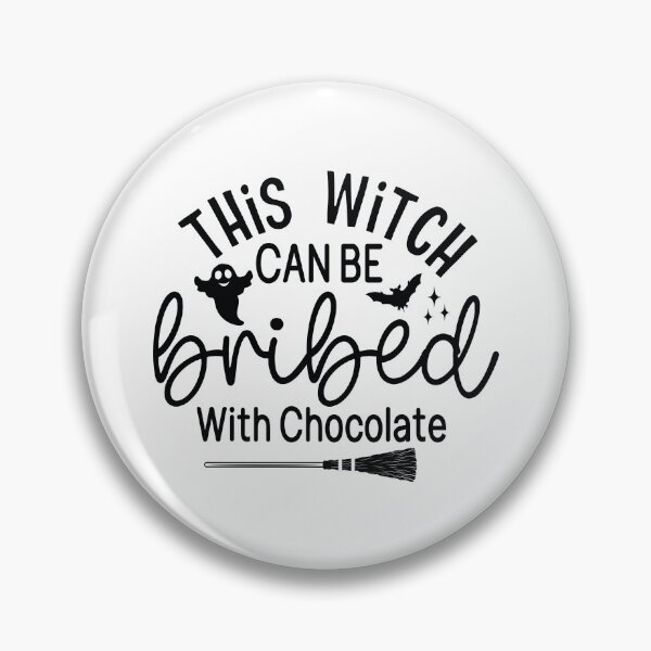 Item preview, This Witch Can Be Bribed With Chocolate - Cute Halloween Party Retro Vintage Spooky Pumpkin Ghost Girl Gift designed and sold by FuzionRaptor.