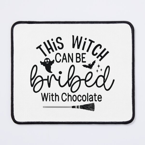 Item preview, This Witch Can Be Bribed With Chocolate - Cute Halloween Party Retro Vintage Spooky Pumpkin Ghost Girl Gift designed and sold by FuzionRaptor.