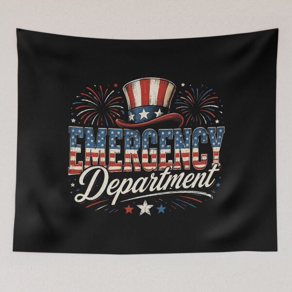 Item preview, Funny Emergency Department ER Nurse USA Flag 4th Of July designed and sold by OlakunleOloroz.