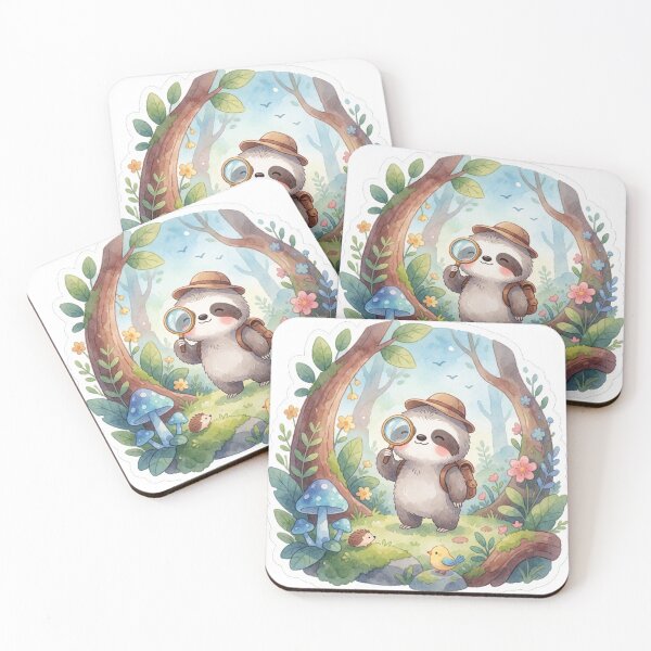 Item preview, Treasure Hunter Sloth | Cute Fantasy Forest Explorer designed and sold by AillustriaAK.