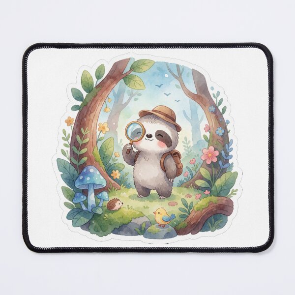 Item preview, Treasure Hunter Sloth | Cute Fantasy Forest Explorer designed and sold by AillustriaAK.