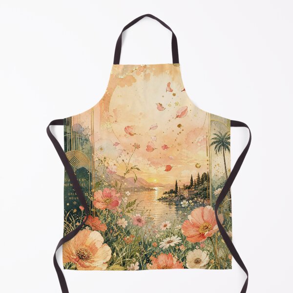 Item preview, Golden Floral Summer Sunset Landscape designed and sold by ArtStyleAlice.